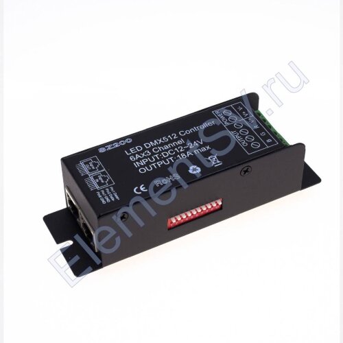 Контроллер DMX512 SZ200 S362 (12/24V, 3x6A, 216/432W) - фото