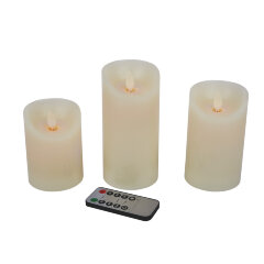 ULD-F065 WW RC CANDLE SET3 Фигура светодиодная Свеча на батарейках 3AAA не в-к, в составе набора из 3 штук, Диммируемая, 1 светодиод, Теплый белый свет, Пульт ДУ в-к, TM Uniel
