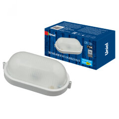 UWL-O01 100W-E27 IP54 WHITE Овал Светильник влагозащищенный под лампу Е27, ТМ Uniel.