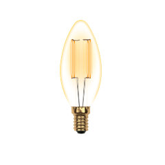 LED-C35-5W-GOLDEN-E14 GLV21GO Лампа светодиодная Vintage, Форма свеча, золотистая колба