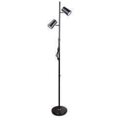 ULM-T600 2х6W-4500K-DIM BLACK Торшер напольный светодиодный, 2х6W, Сенсорный выключатель, Диммер, Черный, ТМ Uniel