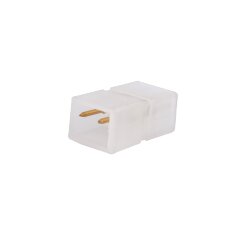 UTC-Q220 K12-A67-NNN CLEAR 025 POLYBAG Соединитель контактный прямой для светодиодных лент 220В 3528-2835 10мм, 2 контакта, цвет прозрачный, 25 штук в пакете