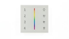 Сенсорная панель T3-1 White IC47 (12-24V, 3x4A, 3x(48-96W), RGB, RF 2.4GHz)