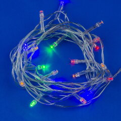 ULD-S0280-020-DTA MULTI IP20 Гирлянда светодиодная с контроллером, 20 светодиодов, 2.8 м, разноцветная, IP20, провод прозрачный.