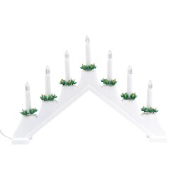 ULD-L7101-007-SWA WARM WHITE IP20 WHITE BRIDGE Фигура светодиодная Новогодняя горка, 39.5х30.5см, 7 светодиодов, Теплый белый свет, Корпус белый, Материал пластик, TM Uniel