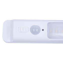 ULM-F47-0.9W-4500K-3AA SENSOR IP20 WHITE Светильник светодиодный для мебели с датчиком движения, Питание 3АА не в-к, 200x42x36.5мм, 150Lm, ТМ Uniel