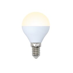 LED-G45-7W-WW-E14-FR-NR Лампа светодиодная, Форма шар, матовая, Серия Norma, Теплый белый свет 3000K, Картон, ТМ Volpe