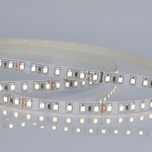 ULS-2835-120LED-m-8mm-IP20-DC24V-9.6W-m-5M-4000K Гибкая светодиодная лента на самоклеящейся основе, Катушка 5 м, в герметичной упаковке, Белый свет 4000K, ТМ Uniel. - фото 3