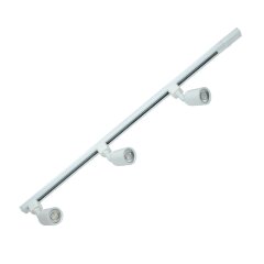 ULB-Q292 8W-4200К-K WHITE SET31 Светильник-прожектор светодиодный трековый, в составе набора из 3 штук на шинопроводе 1 м с коннектором, 1800 Лм, Белый свет 4200К, Корпус белый, ТМ Volpe