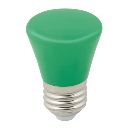 LED-D45-1W-GREEN-E27-FR-С BELL Лампа декоративная светодиодная, Форма Колокольчик, матовая, Цвет зеленый, Картон, ТМ Volpe. - фото 1