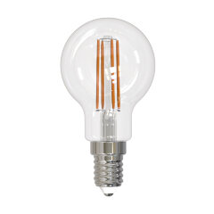 LED-G45-11W-3000K-E14-CL PLS02WH Лампа светодиодная, Форма шар, прозрачная, Серия Sky, Теплый белый свет 3000К.