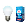 LED-G45-9W-NW-E27-FR-NR Лампа светодиодная, Форма шар, матовая, Серия Norma, Белый свет 4000K, Картон, ТМ Volpe - фото 1
