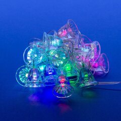 ULD-S0280-020-DTA RGB IP20 BELLS Гирлянда светодиодная Колокольчики с контроллером, 20 светодиодов, 2.8 м, RGB, IP20, провод прозрачный.