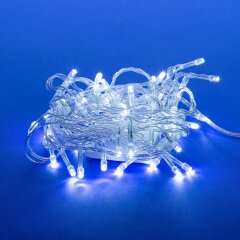 ULD-S0500-050-DTA WHITE IP20 Гирлянда светодиодная с контроллером, 5м, 50 светодиодов, Белый свет, Провод прозрачный, ТМ Uniel