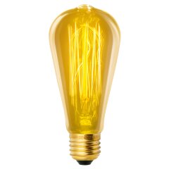 IL-V-ST64-60-GOLDEN-E27 VW02 Лампа накаливания Vintage, Форма конус, Форма нити VW