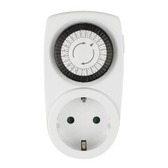 UST-M10 WHITE Таймер механический с розеткой, 220В, 12-24ч, 3500Вт, ТМ Uniel