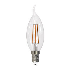 LED-CW35-11W-3000K-E14-CL PLS02WH Лампа светодиодная, Форма свеча на ветру, прозрачная, Серия Sky, Теплый белый свет 3000К.