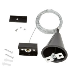 UFB-H41 BLACK 1 POLYBAG Набор для подвесного монтажа трехфазных шинопроводов, Цвет черный.