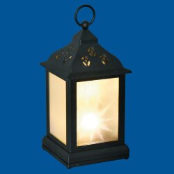 ULD-L1122-009-TTB-WW-3D BLACK Фонарь со светодиодной гирляндой внутри, на батарейке в комплект не входит, 9 светодиодов, Теплый белый свет, Режим мерцания, Черный корпус, 11x22 см.