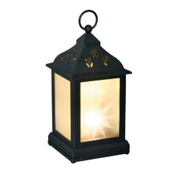 ULD-L1122-009-TTB-WW-3D BLACK Фонарь со светодиодной гирляндой внутри, на батарейке в комплект не входит, 9 светодиодов, Теплый белый свет, Режим мерцания, Черный корпус, 11x22 см.