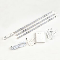 ULM-F42-3W-4200K SENSOR IP20 WHITE Комплект светодиодных полосок с датчиком движения 10Lux, Питание 4ААА, 150Lm, Белый, ТМ Uniel