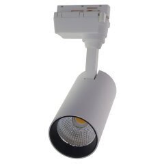 ULB-Q277 20W-4000К WHITE Светильник-прожектор светодиодный трековый, 1550 Лм, Белый свет 4000К, Корпус белый, ТМ Volpe