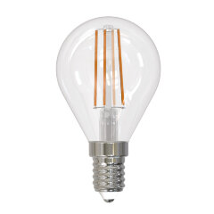 LED-G45-9W-4000K-E14-CL PLS02WH Лампа светодиодная, Форма шар, прозрачная, Серия Sky, Белый свет 4000К.