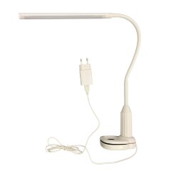TLD-572 White-LED-500Lm-4500K-Dimmer Светильник настольный светодиодный на струбцине, 7W, Сенсорный выключатель, Диммер, Белый, ТМ Uniel