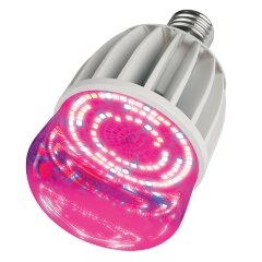LED-M80-20W-SP-E27-CL ALS55WH Лампа светодиодная для растений, IP54, Форма M, прозрачная колба, Материал корпуса алюминий