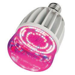 LED-M80-20W-SP-E27-CL ALS55WH Лампа светодиодная для растений, IP54, Форма M, прозрачная колба, Материал корпуса алюминий