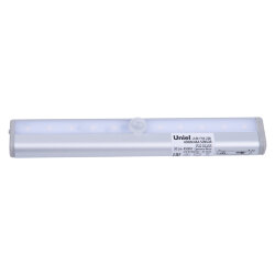 ULM-F48-2W-4500K-4AA SENSOR IP20 SILVER Светильник светодиодный для мебели с датчиком движения, Питание 4АА не в-к, 188x30x15мм, 50Lm, ТМ Uniel