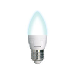 LED-C37 7W-NW-E27-FR PLP01WH Лампа светодиодная, Форма свеча, матовая, Серия ЯРКАЯ, Белый свет 4000K