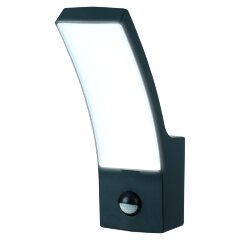 ULU-S71A-12W-4000K SENSOR IP65 BLACK Светильник светодиодный уличный с датчиком движения, Архитектурный накладной, Белый свет 4000K, Корпус черный.