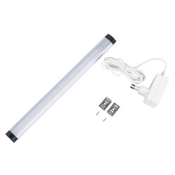 ULI-F48-3W-4500K SENSOR IP20 SILVER Светильник светодиодный для мебели, 300x25x9мм, 250Lm, ТМ Uniel