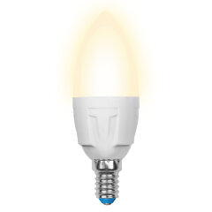 LED-C37 7W-WW-E14-FR PLP01WH Лампа светодиодная, Форма свеча, матовая, Серия ЯРКАЯ, Теплый белый свет 3000K