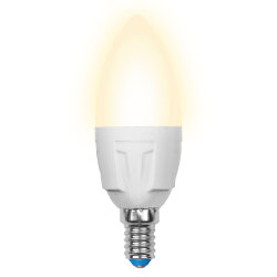 LED-C37 7W-WW-E14-FR PLP01WH Лампа светодиодная, Форма свеча, матовая, Серия ЯРКАЯ, Теплый белый свет 3000K