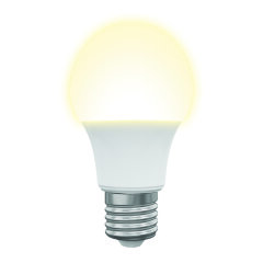 LED-A60-7W-3000K-E27-FR-NR Лампа светодиодная, Форма A, матовая, Серия Norma, Теплый белый свет 3000K, Картон, ТМ Volpe