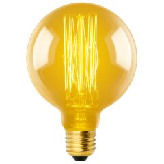 IL-V-G95-60-GOLDEN-E27 VW01 Лампа накаливания Vintage, Форма шар, Форма нити VW