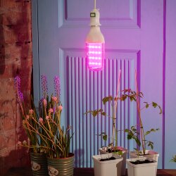 LED-B82-12W-SPBR-E27-CL PLP33WH Лампа светодиодная для растений, Форма DOUBLESIDE, прозрачная, Спектр для рассады и досвечивания в период роста