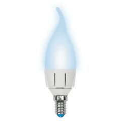LED-CW37 7W-NW-E14-FR PLP01WH Лампа светодиодная, Форма свеча на ветру, матовая, Серия ЯРКАЯ, Белый свет 4000K