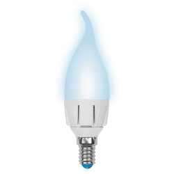 LED-CW37 7W-NW-E14-FR PLP01WH Лампа светодиодная, Форма свеча на ветру, матовая, Серия ЯРКАЯ, Белый свет 4000K