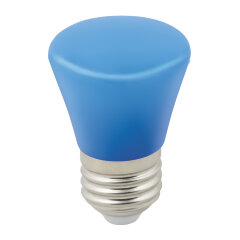 LED-D45-1W-BLUE-E27-FR-С BELL Лампа декоративная светодиодная, Форма Колокольчик, матовая, Цвет синий, Картон, ТМ Volpe.