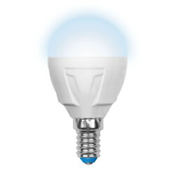 LED-G45 7W-NW-E14-FR PLP01WH Лампа светодиодная, Форма шар, матовая, Серия ЯРКАЯ, Белый свет 4000K