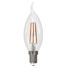 LED-CW35-9W-3000K-E14-CL-DIM GLA01TR Лампа светодиодная диммируемая, Форма свеча на ветру, прозрачная, Серия Air, Теплый белый свет 3000K.