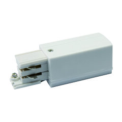 UBX-A02 WHITE 1 POLYBAG Ввод питания для шинопровода, Трехфазный, Левый, Цвет белый, Упаковка полиэтиленовый пакет.