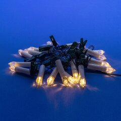 ULD-S0400-020-SGA WARM WHITE IP20 CANDLES Гирлянда светодиодная Свечки, 4м, 20 светодиодов, Теплый белый свет, Постоянное свечение, Провод зеленый, ТМ Uniel