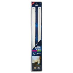 ULM-F45-2x6W-4500K IP20 SILVER Светильники светодиодные для мебели, набор из 2-х шт, Механический выключатель, 600x25x8мм, 2x500Lm, ТМ Uniel