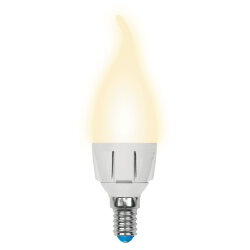 LED-CW37 7W-WW-E14-FR PLP01WH Лампа светодиодная, Форма свеча на ветру, матовая, Серия ЯРКАЯ, Теплый белый свет 3000K