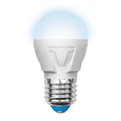 LED-G45 7W-NW-E27-FR PLP01WH Лампа светодиодная, Форма шар, матовая, Серия ЯРКАЯ, Белый свет 4000K