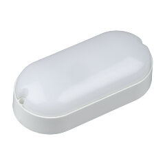 ULW-Q225 8W-6500К IP65 WHITE Светильник светодиодный влагозащищенный, Овал, Дневной свет 6500K, 165х80 мм, Корпус белый, ТМ Volpe.